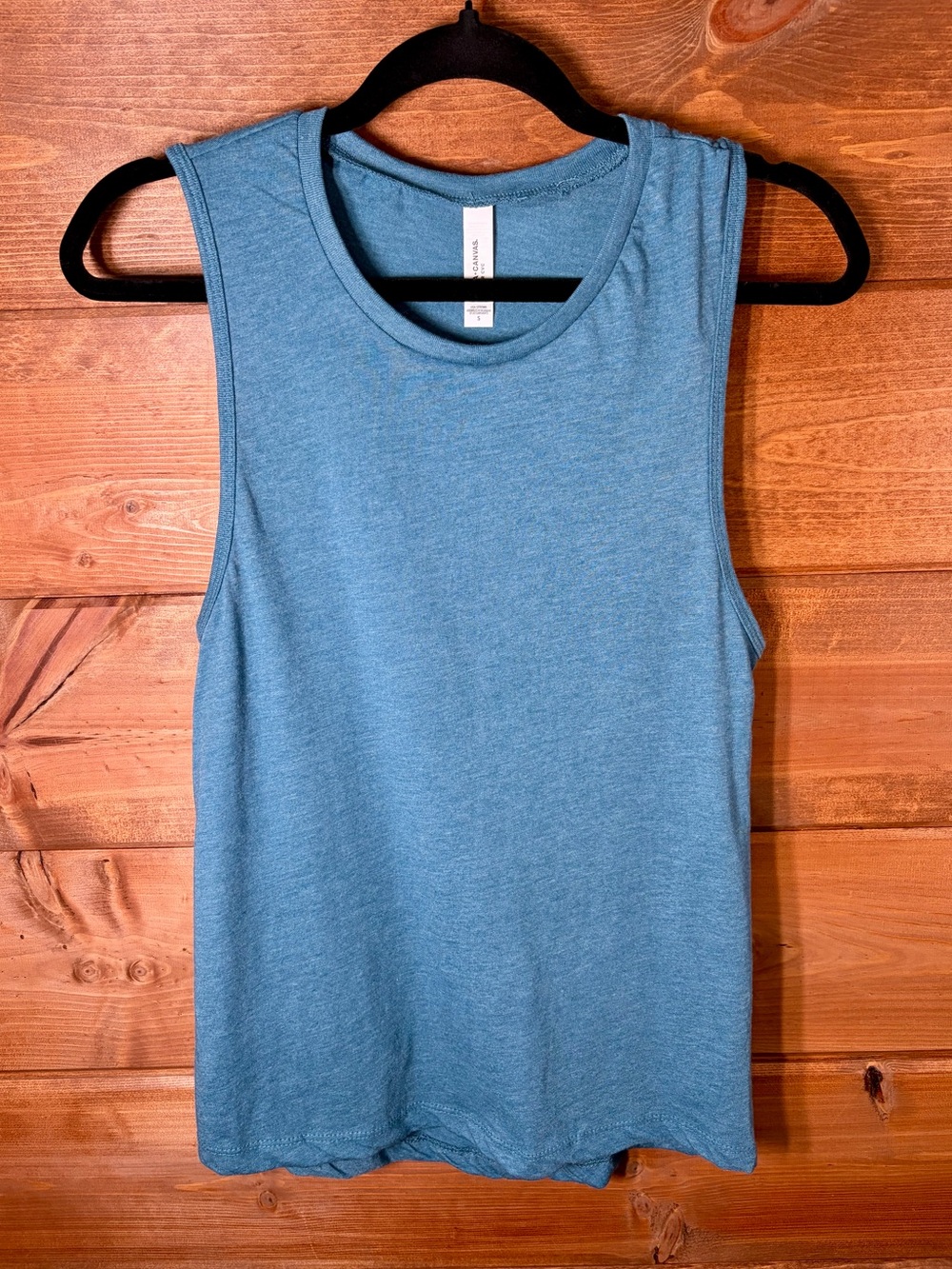 Bella Canvas Oversized Sleeveless Tank Top in Heather Teal Blue Size Small 💕💙
